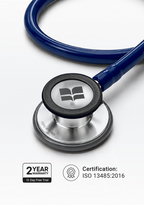 6sense Lite (Navy), Steel Finish Stethoscope