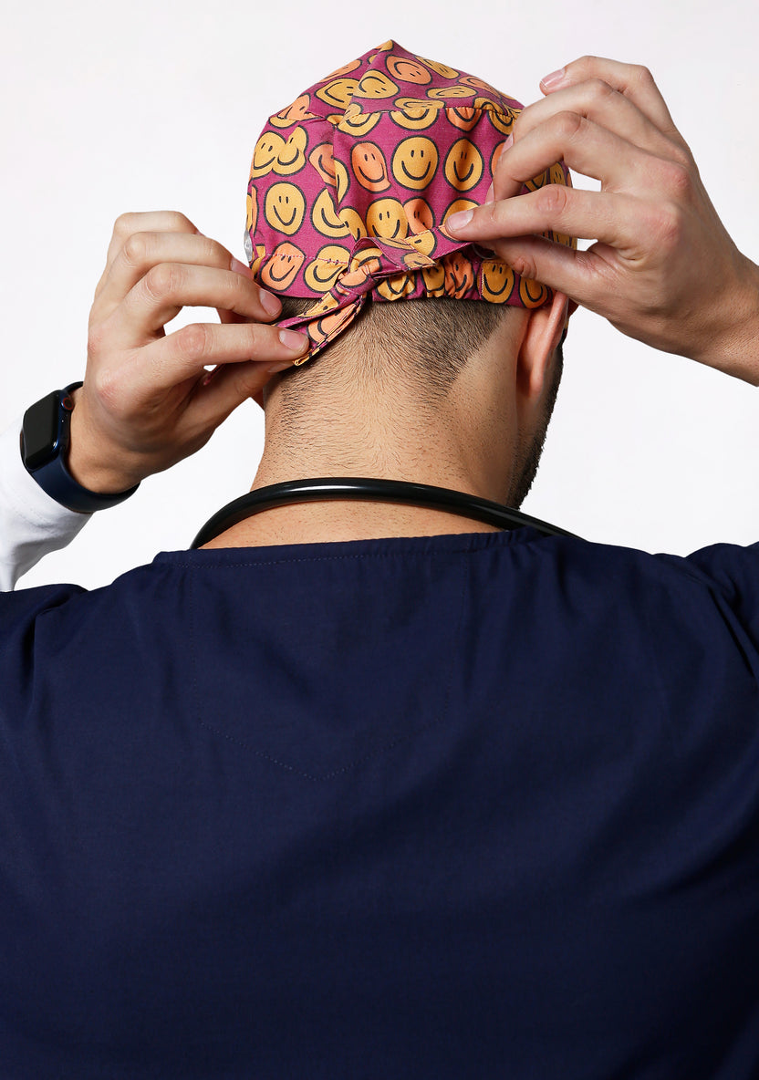 Printed Unisex (Smiley) Scrub Cap