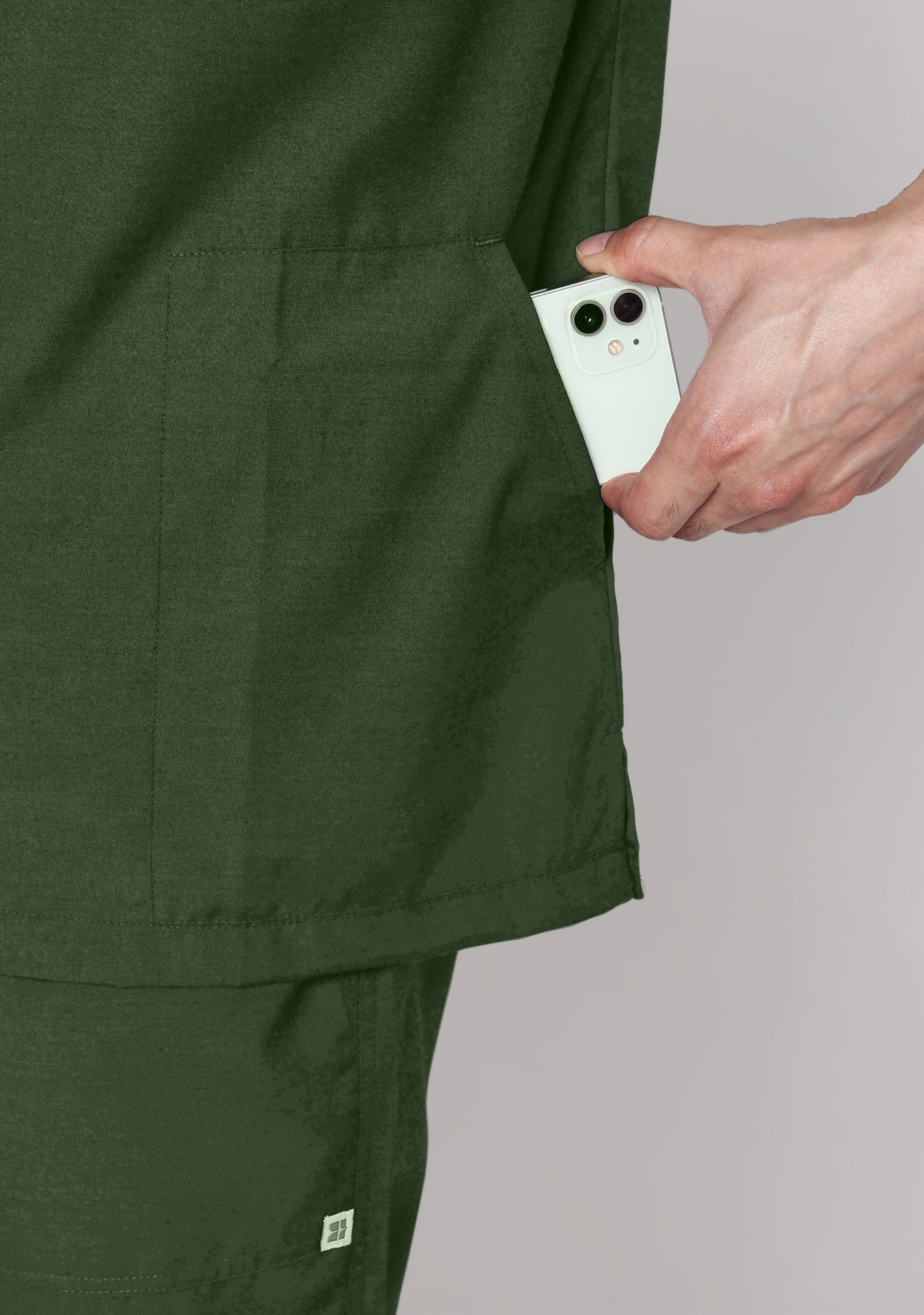 Classic Men's V-Neck (Military Green) Scrub