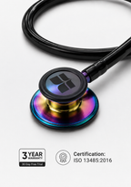 6sense (Black), Rainbow Finish Stethoscope