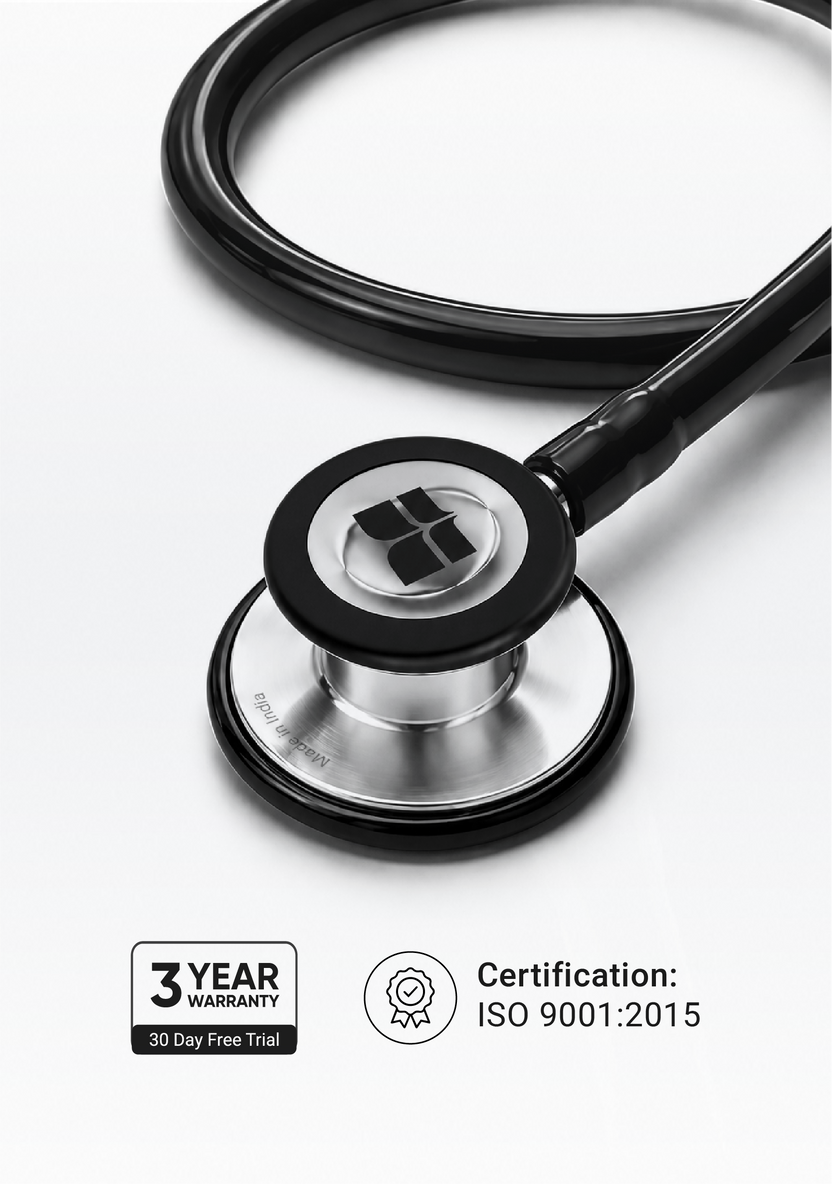6sense (Black), Steel Finish Stethoscope