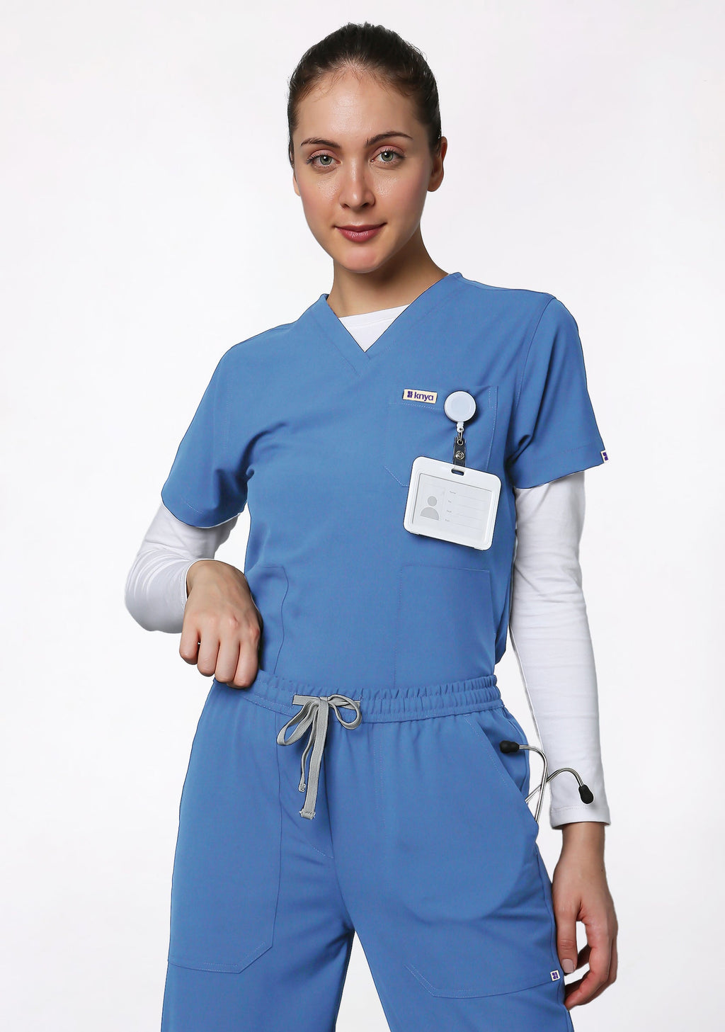 ecoflex™ Women's V-Neck (Ceil Blue) Scrub.