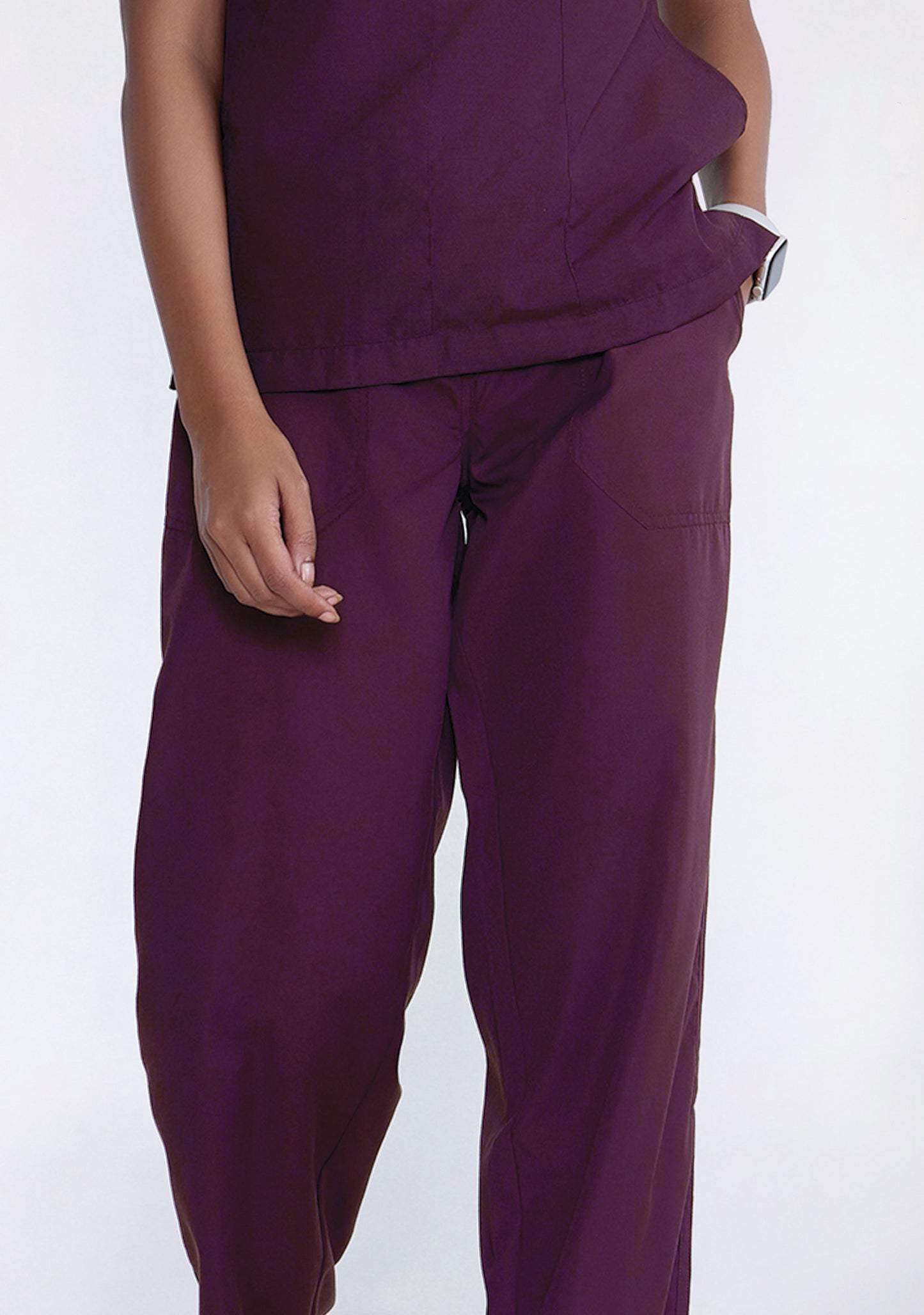 Classic Women's V-Neck (Wine) Scrub