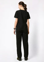 ecoflex™ Women's V-Neck (Black) Scrub