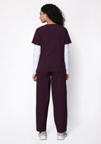 ecoflex™ Women's V-Neck (Wine) Plus Size Scrub