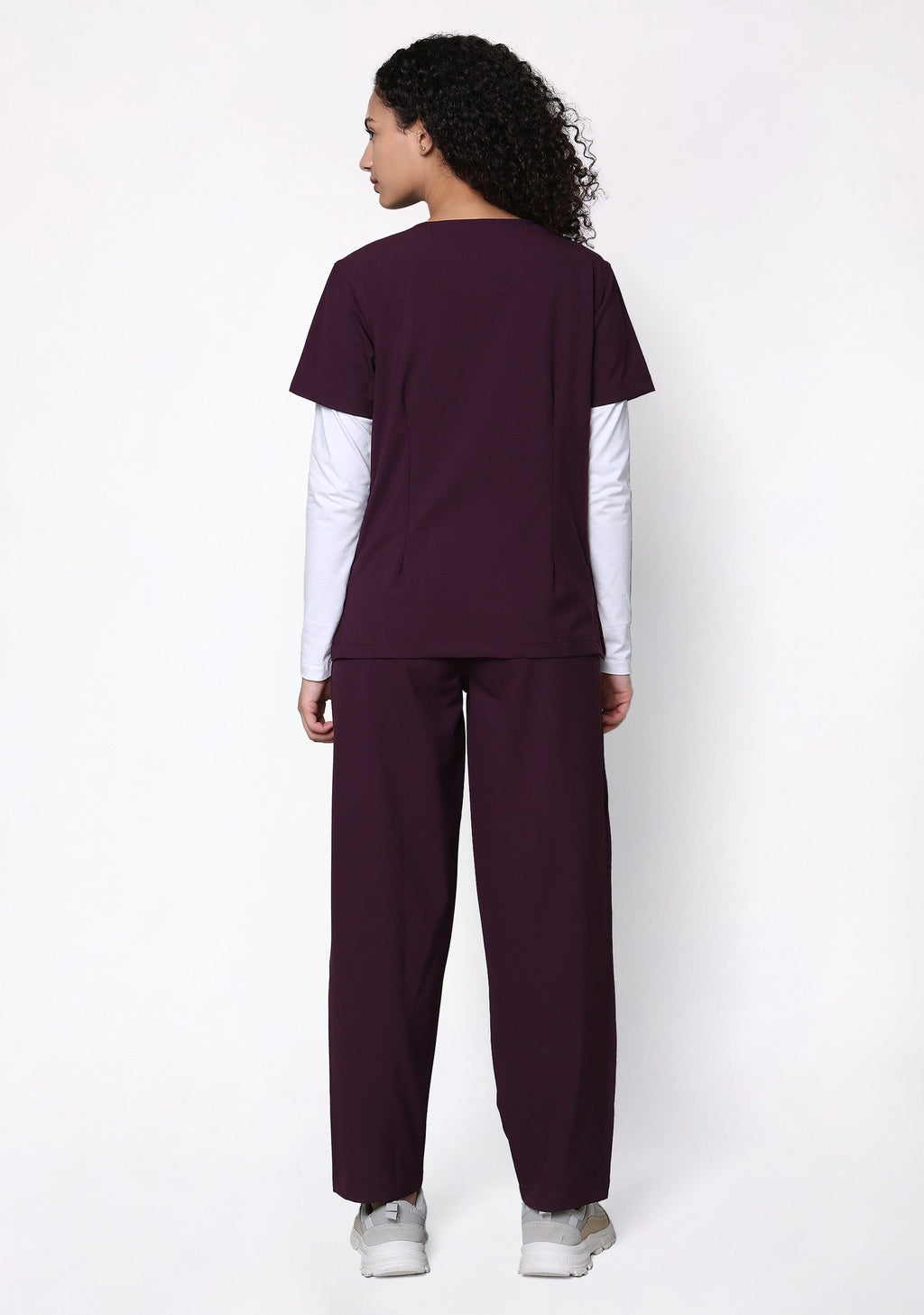 ecoflex™ Women's V-Neck (Wine) Scrub.
