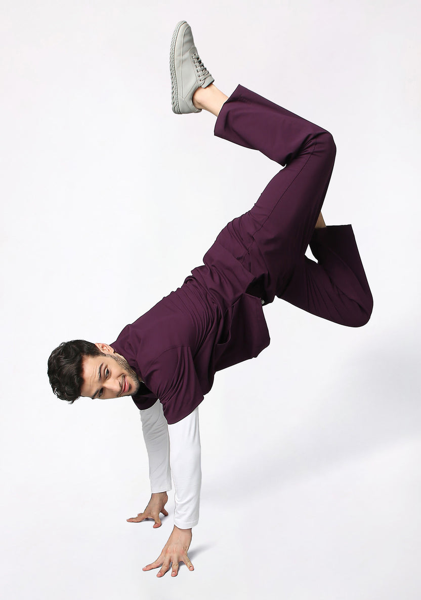ecoflex™ Men's V-Neck (Wine) Scrub