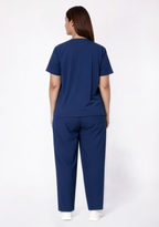 ecoflex™ Women's V-Neck (Navy) Plus Size Scrub