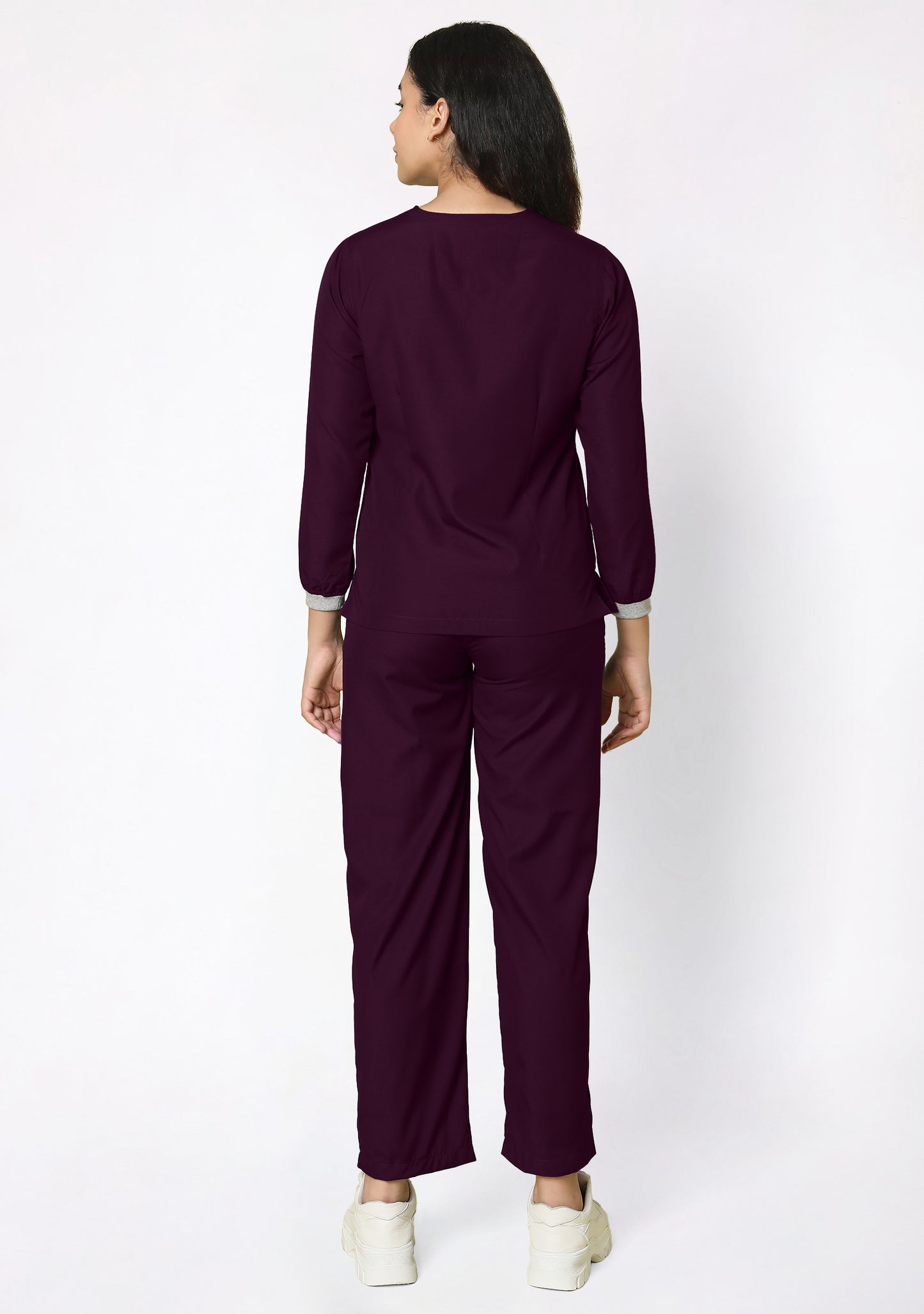 Classic Women's Longsleeves (Wine) Scrub