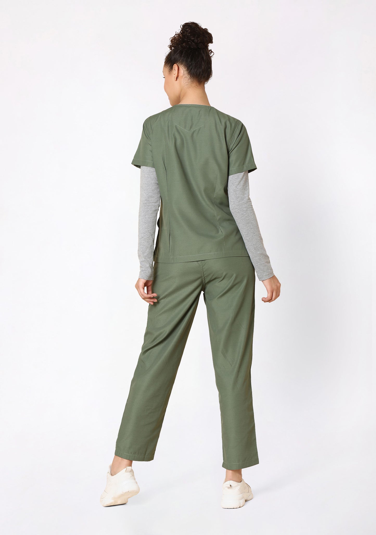 Classic Women's V-Neck (Olive) Scrub