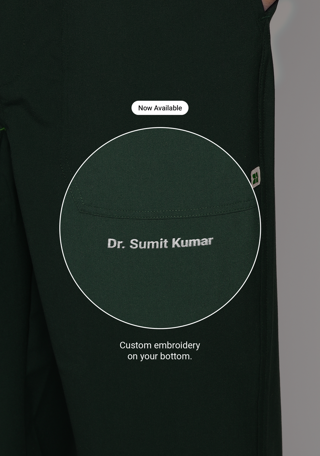 Classic Men's V-Neck (Military Green) Scrub