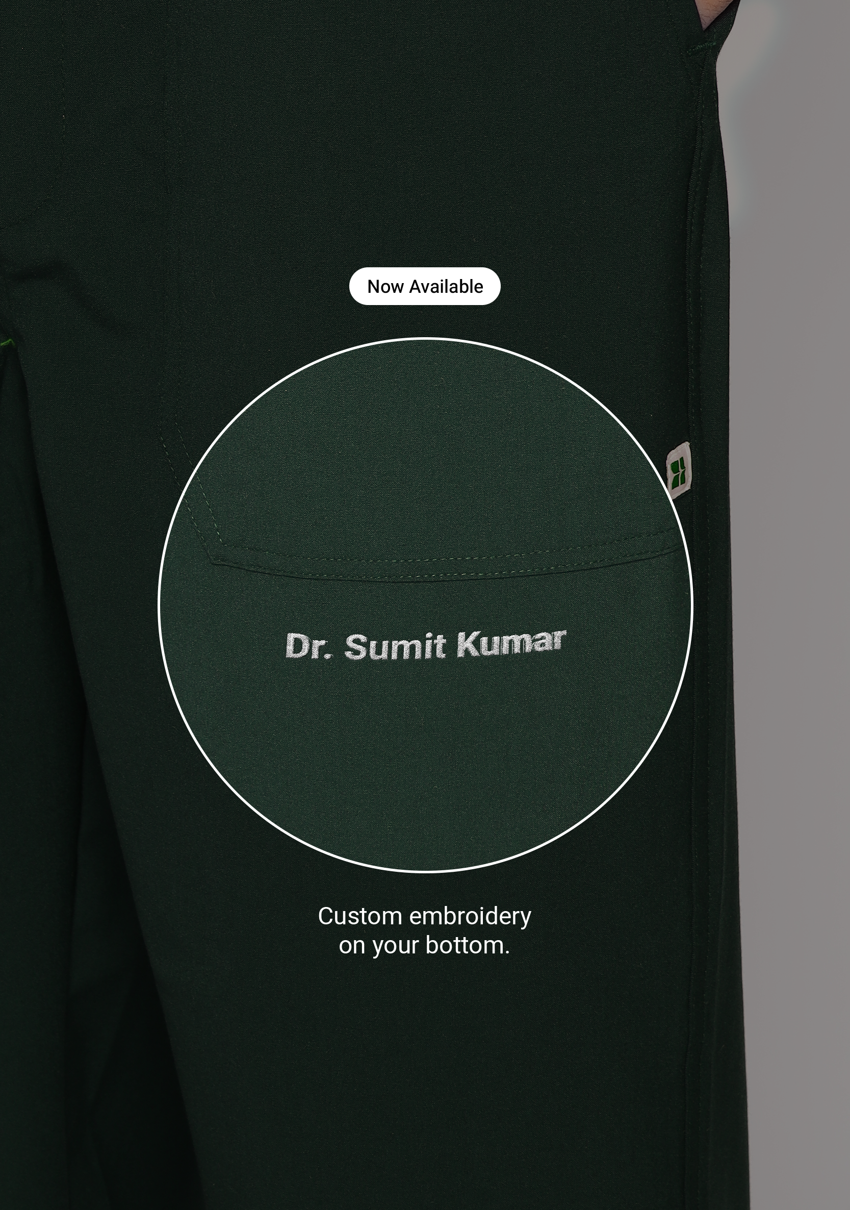 Classic Men's V-Neck (Military Green) Scrub