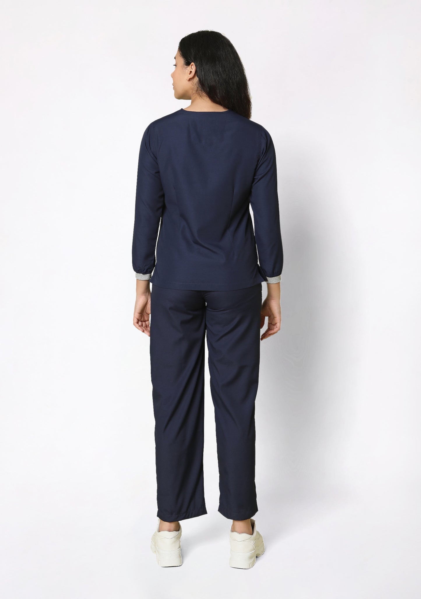 Classic Women's Longsleeves (Navy) Scrub