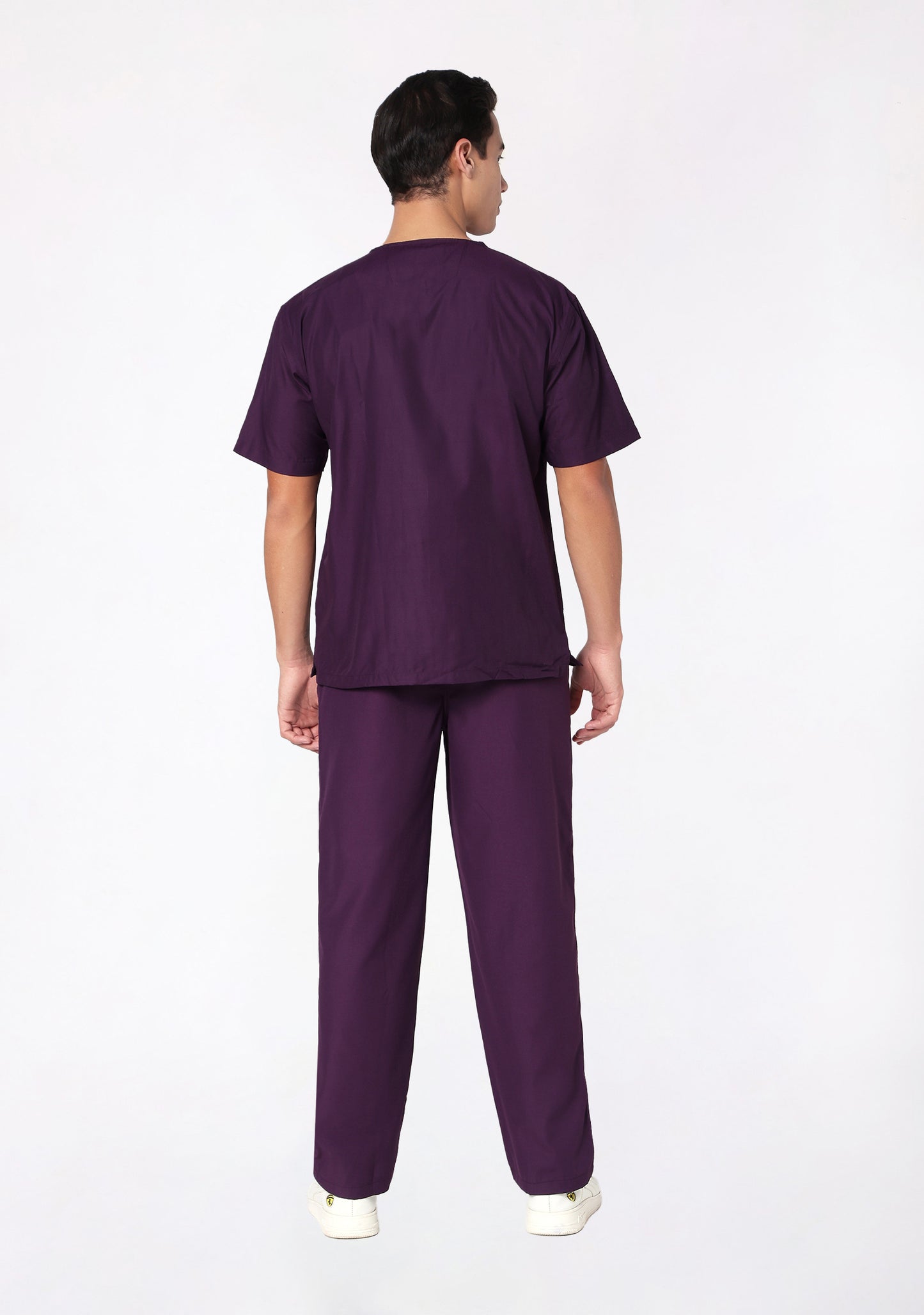 Classic Men's V-Neck (Wine) Plus Size Scrub