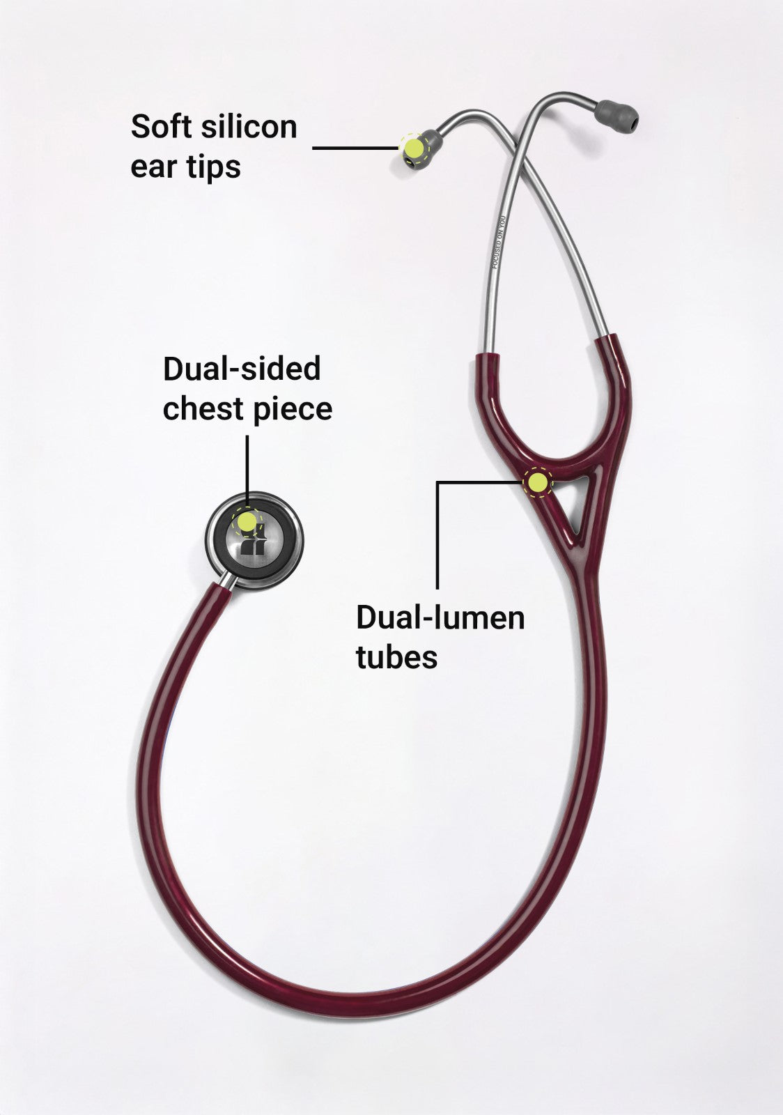 6sense (Maroon) Stethoscope