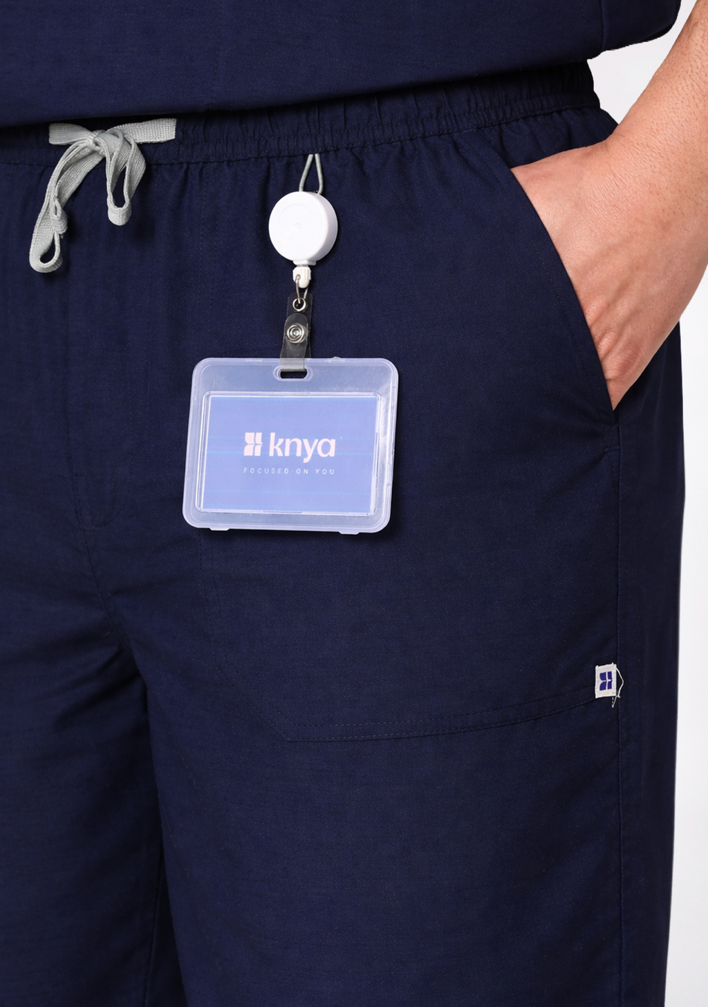 Classic Men's V-Neck (Navy) Plus Size Scrub