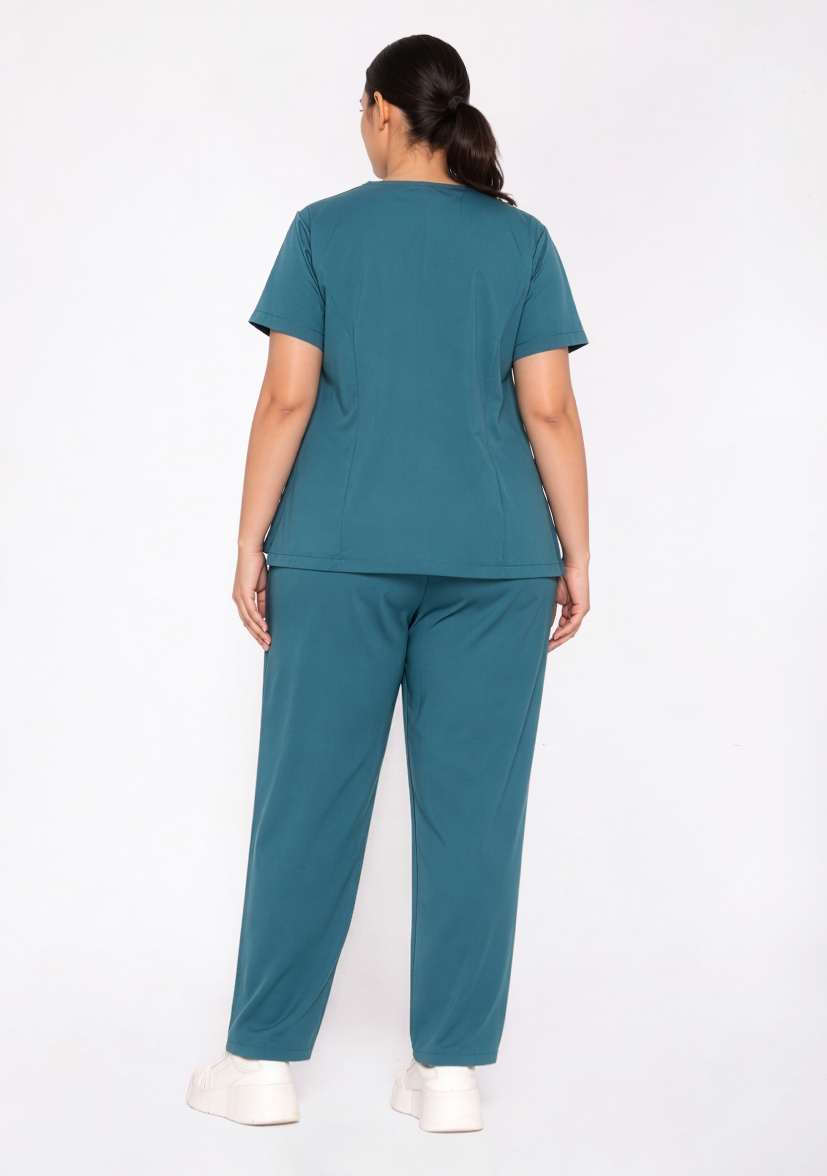 ecoflex™ Women's V-Neck (Forest Green) Plus Size Scrub