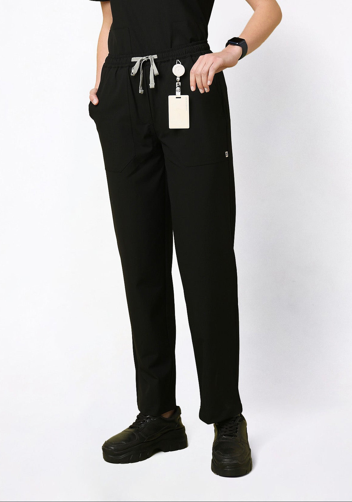 ecoflex Women's 2-Pocket (Black) Scrub Bottom