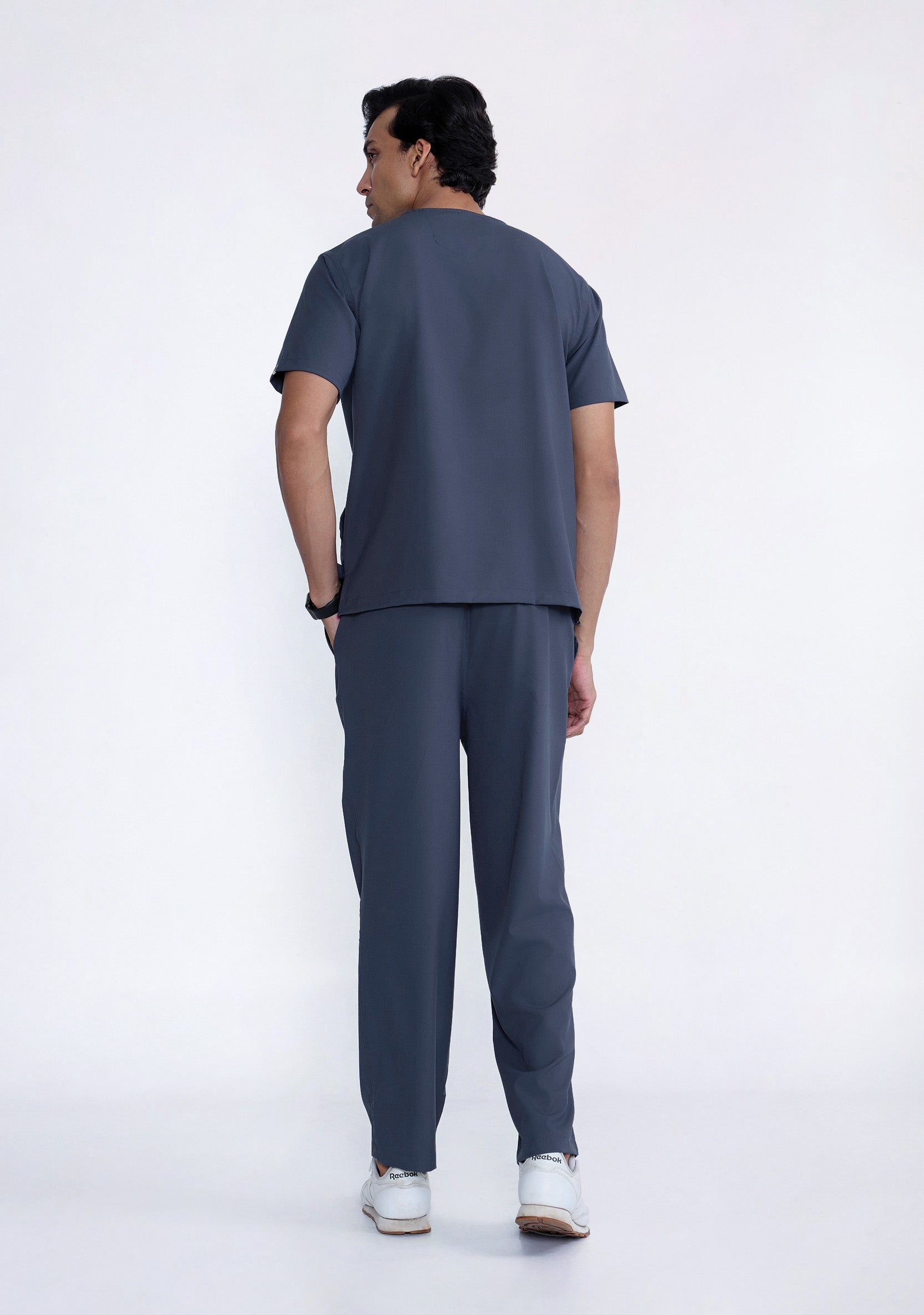 ecoflex™ Men's V-Neck (Steel Grey) Scrub.