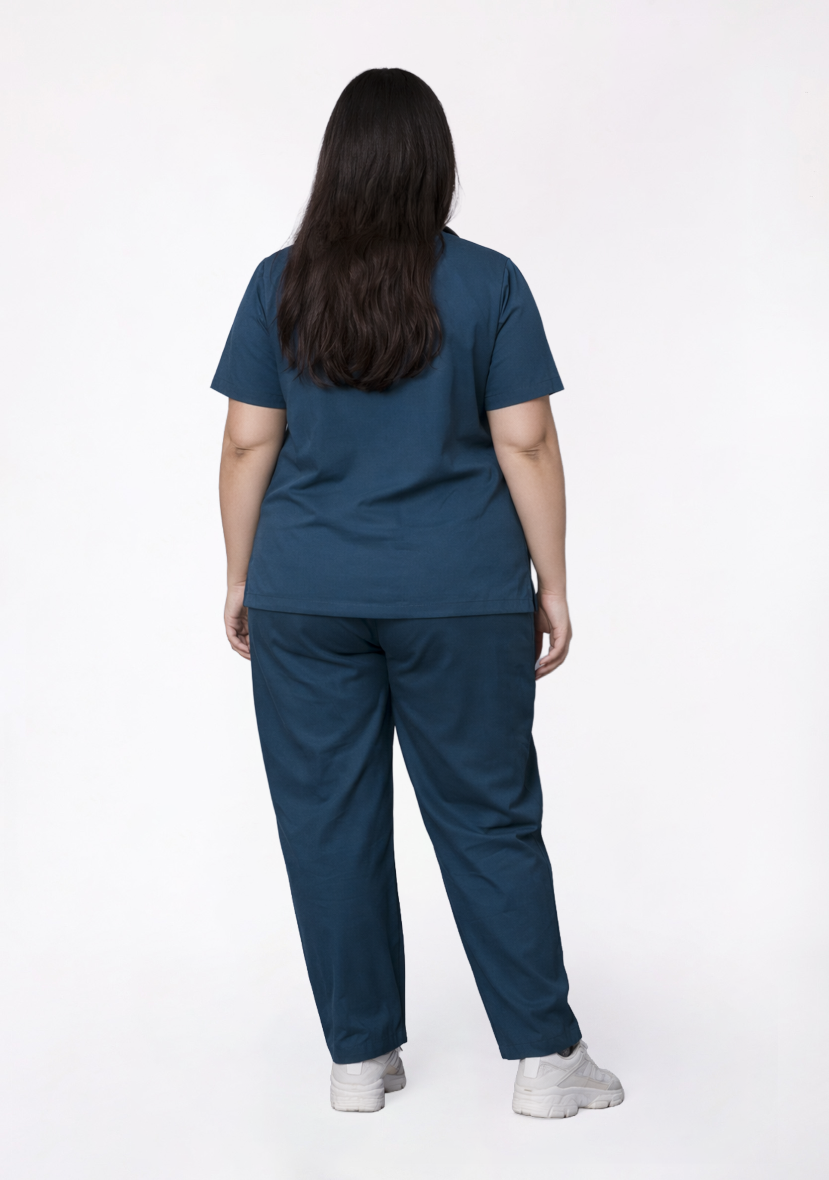 Classic Women's V-Neck (Forest Green) Plus Size Scrub