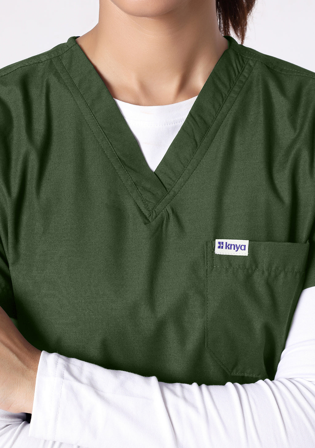 Classic Women's V-Neck (Military Green) Scrub