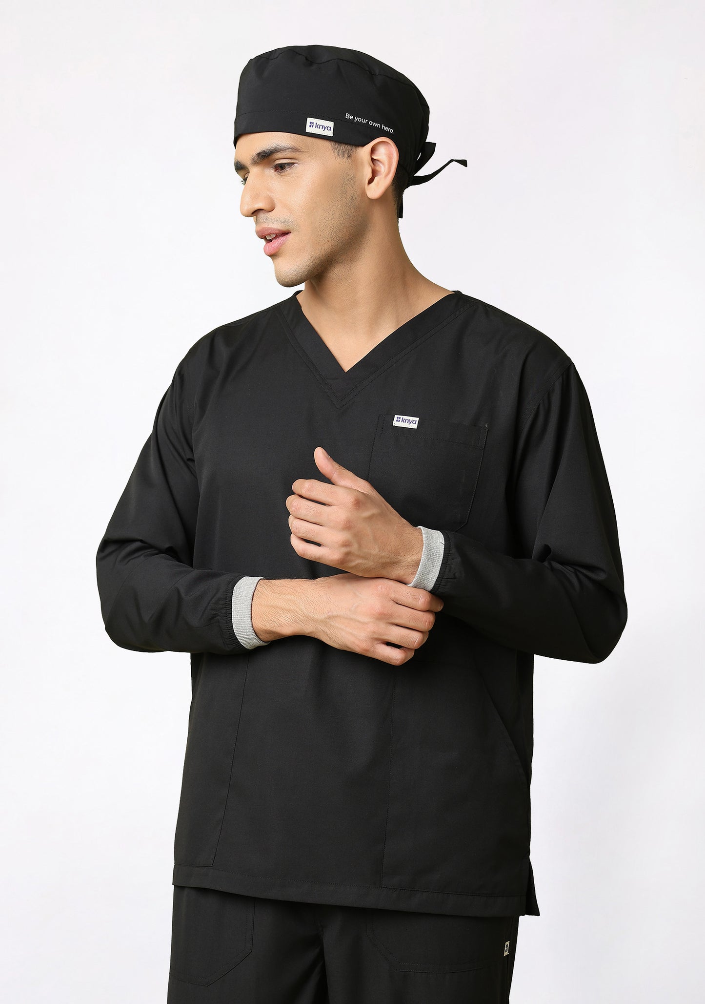 Classic Men's Longsleeves (Black) Scrub