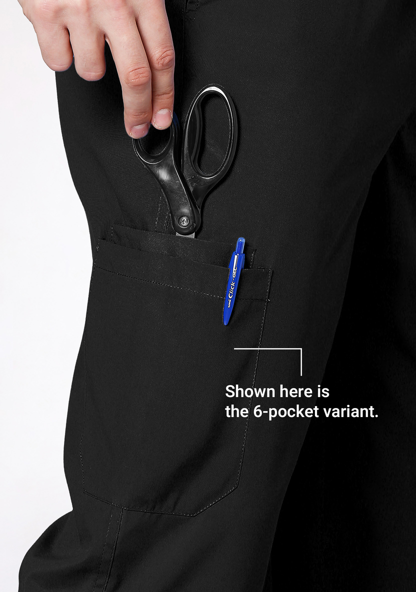 Classic Men's V-Neck (Black) Scrub