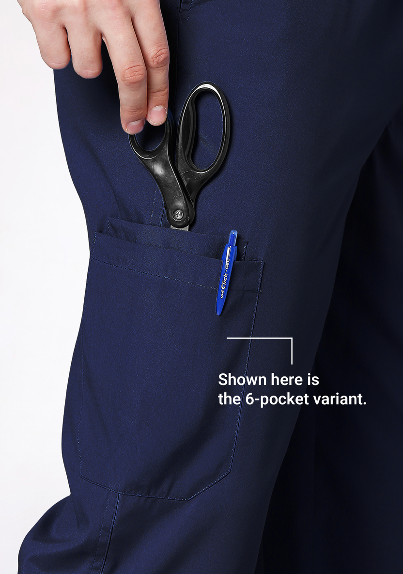 Classic Men's V-Neck (Navy) Scrub