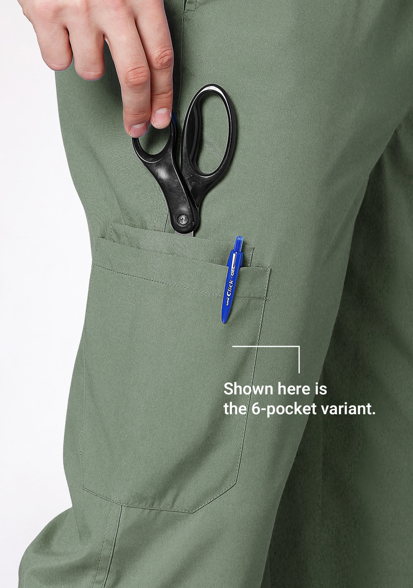 Classic Men's V-Neck (Olive) Scrub