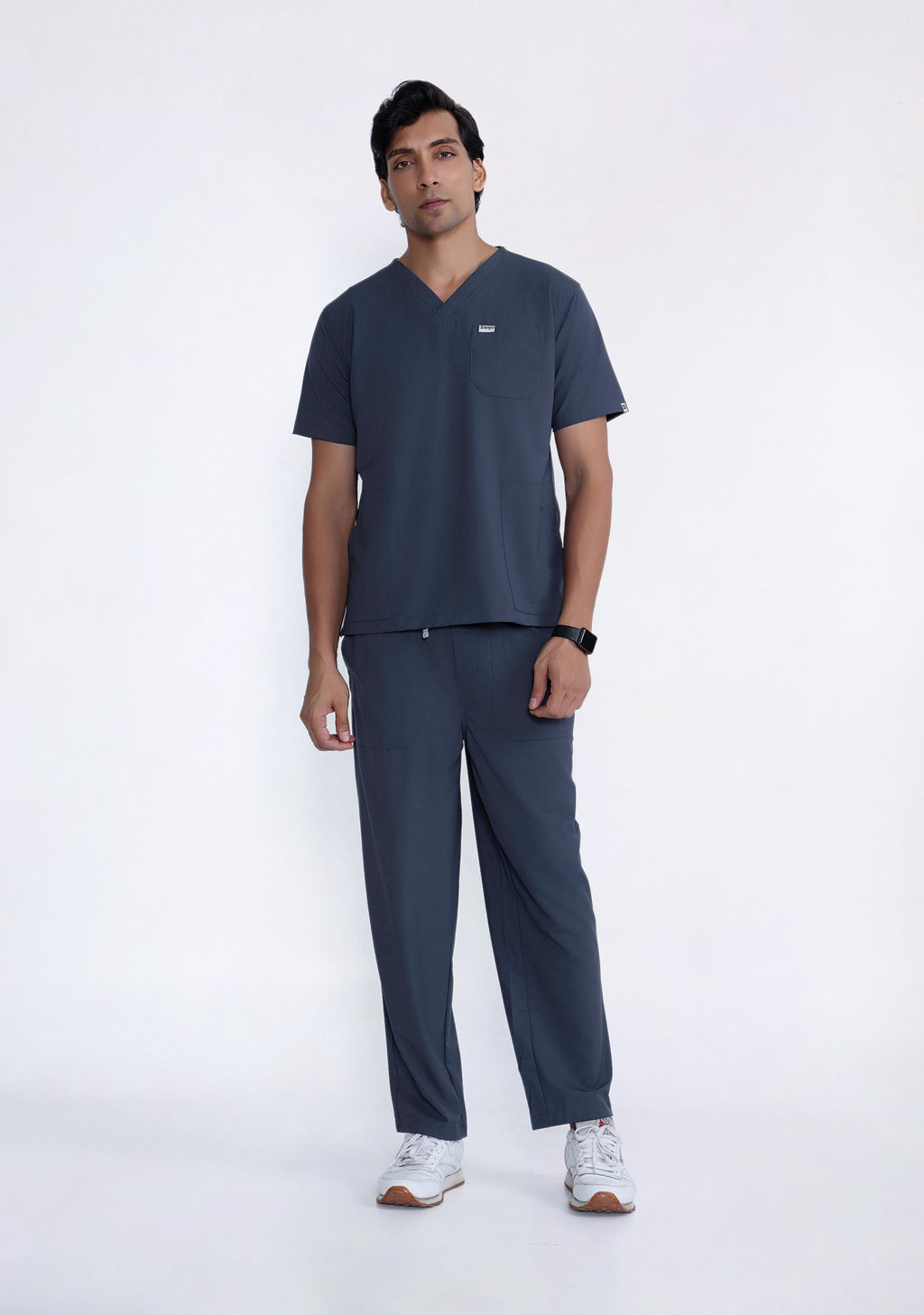 Ecoflex Men's V-Neck (Steel Grey) Scrub