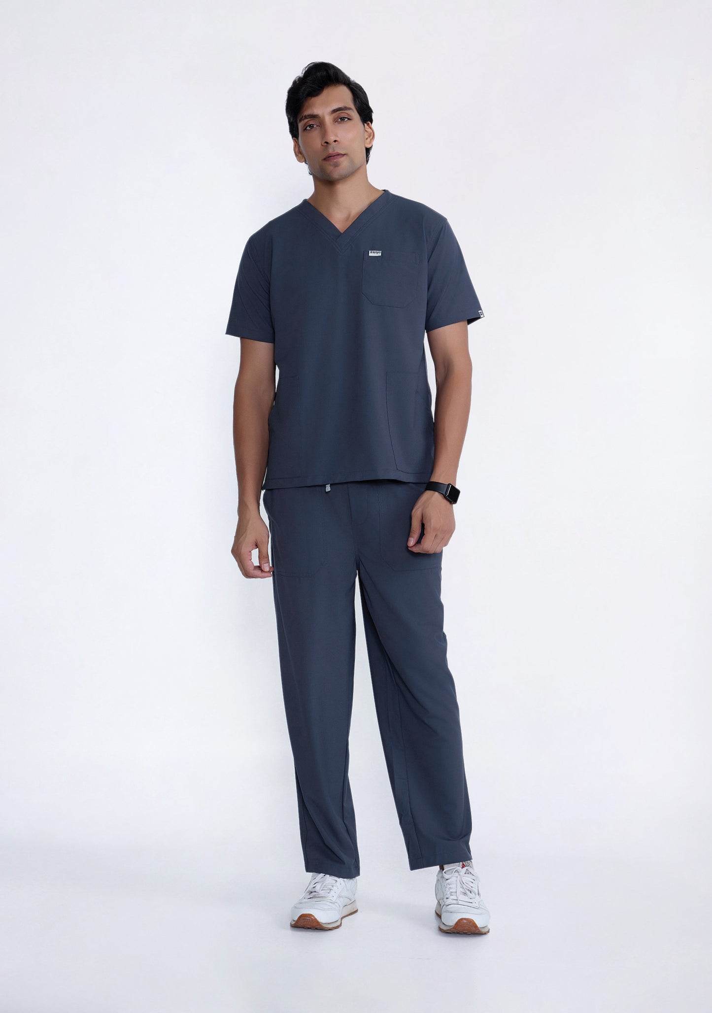 Ecoflex Men's V-neck (Steel Grey) Active Scrub 1