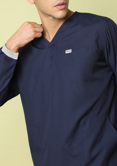 Men's Longsleeves (Navy Blue) Scrub