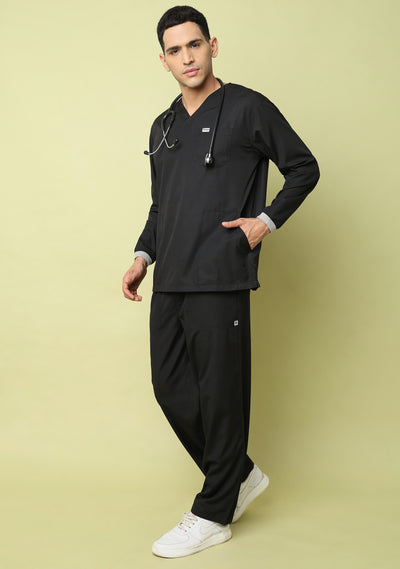 Men's Longsleeves (Black) Scrub