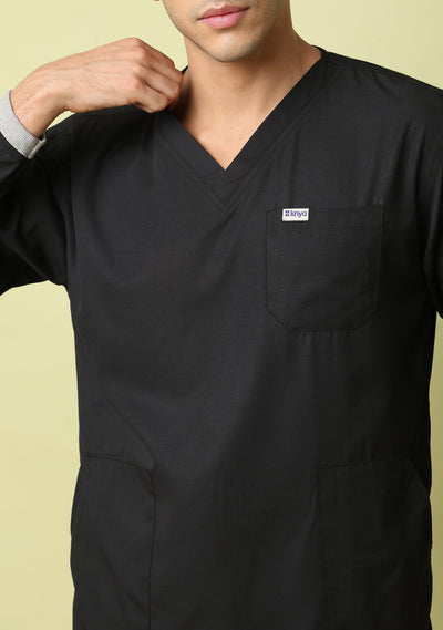 Men's Longsleeves (Black) Scrub