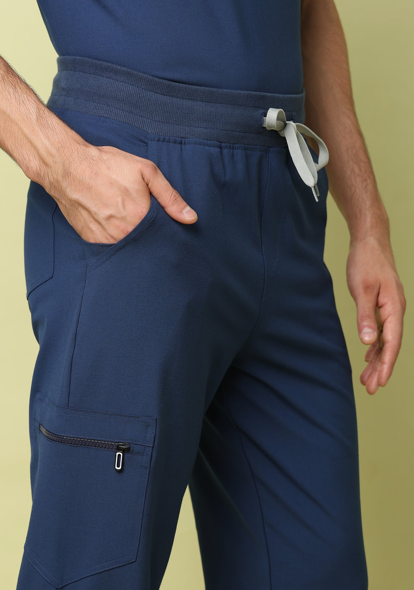 Ecoflex Men's 9 Pocket  (Navy Blue) Jogger Scrubs