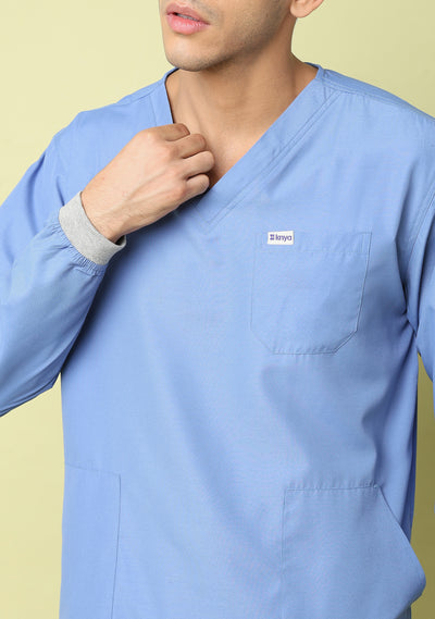 Men's Longsleeves (Ceil Blue) Scrub