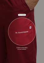 Classic Men's V-Neck (Maroon) Scrub