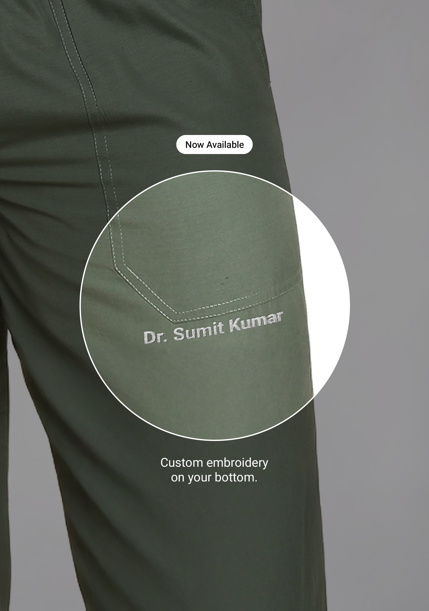 Classic Men's V-Neck (Olive) Scrub