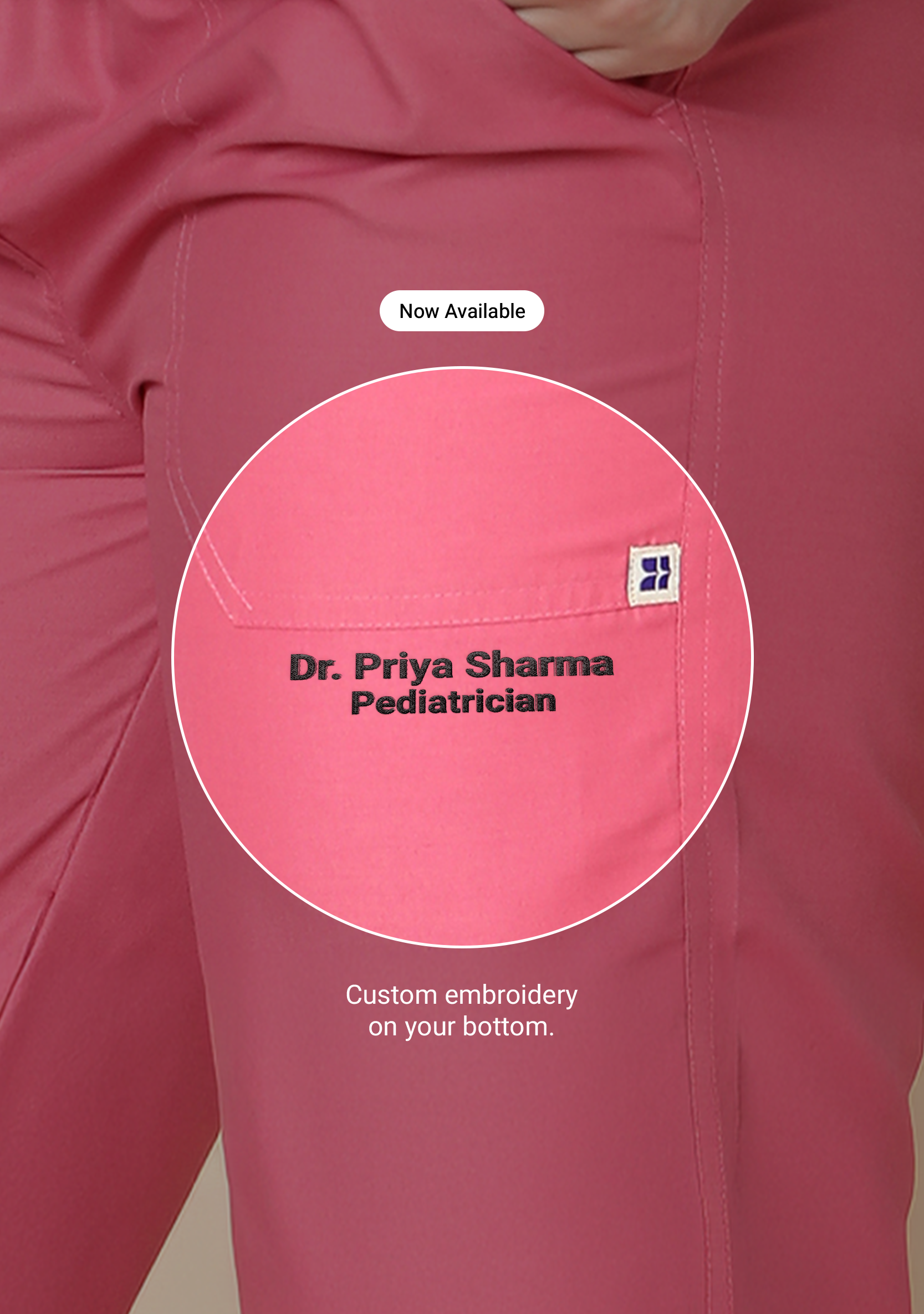 Classic Women's V-Neck (Hot Pink) Scrub