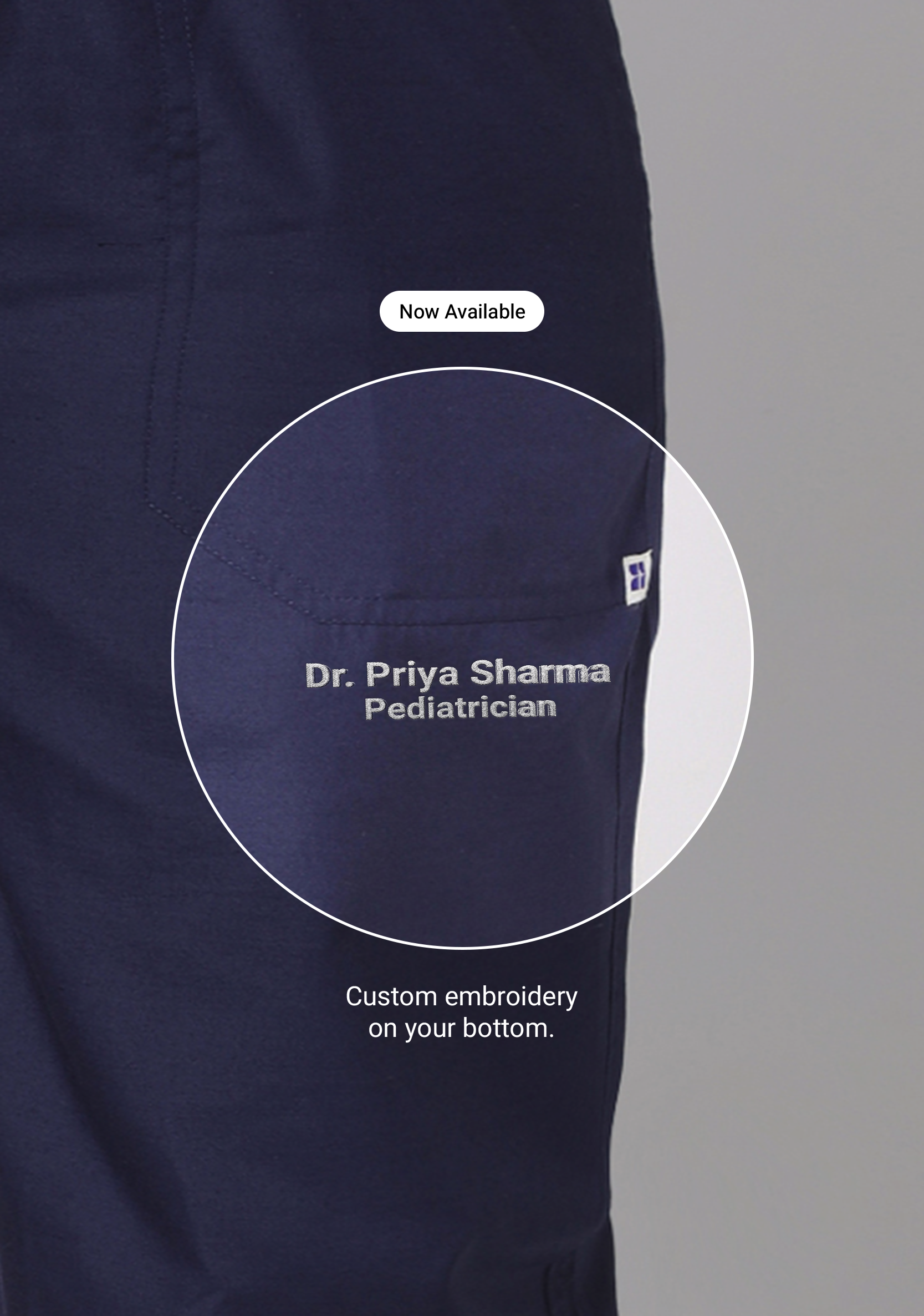 Classic Women's V-Neck (Navy) Scrub