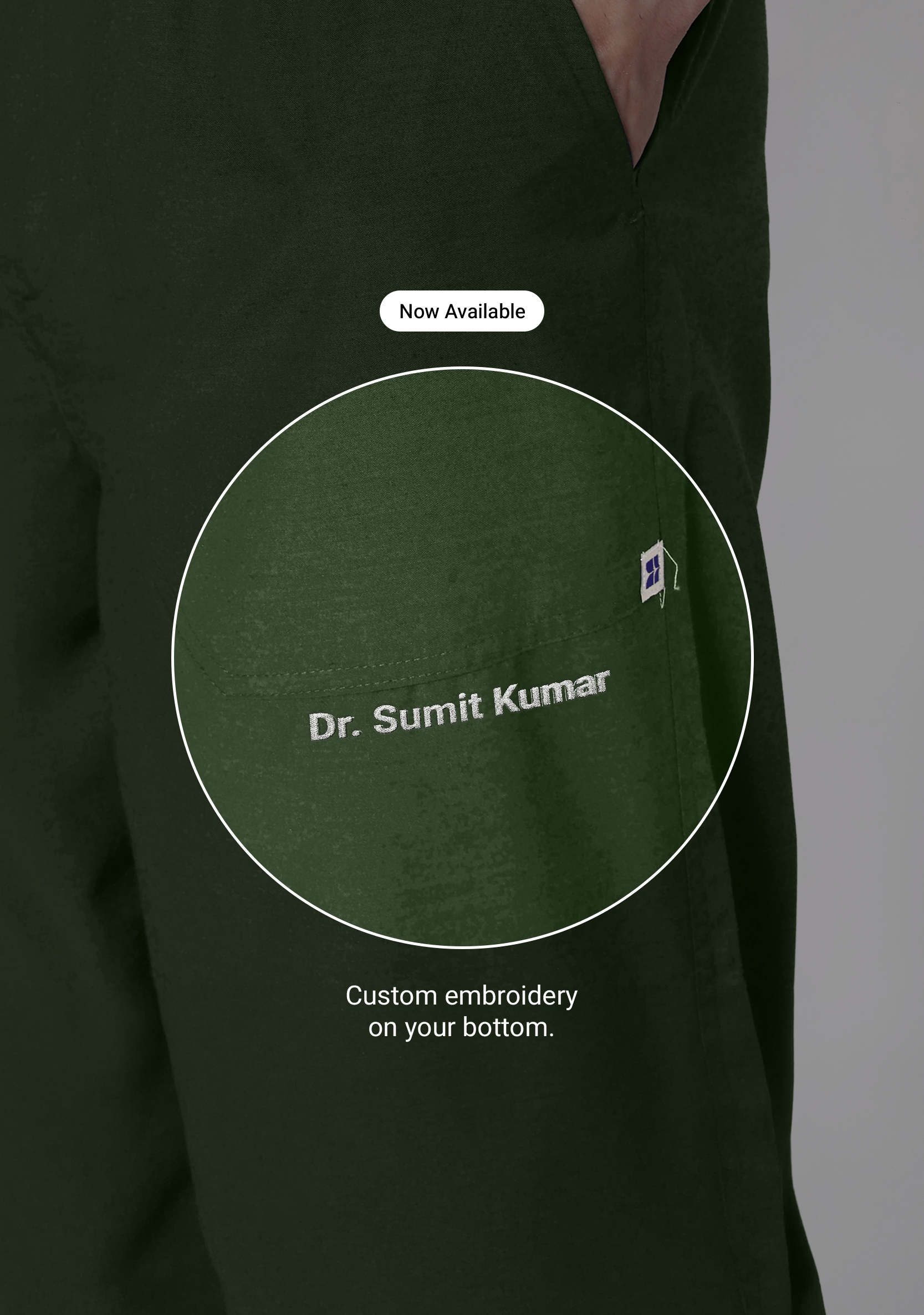 Classic Men's V-Neck (Military Green) Scrub