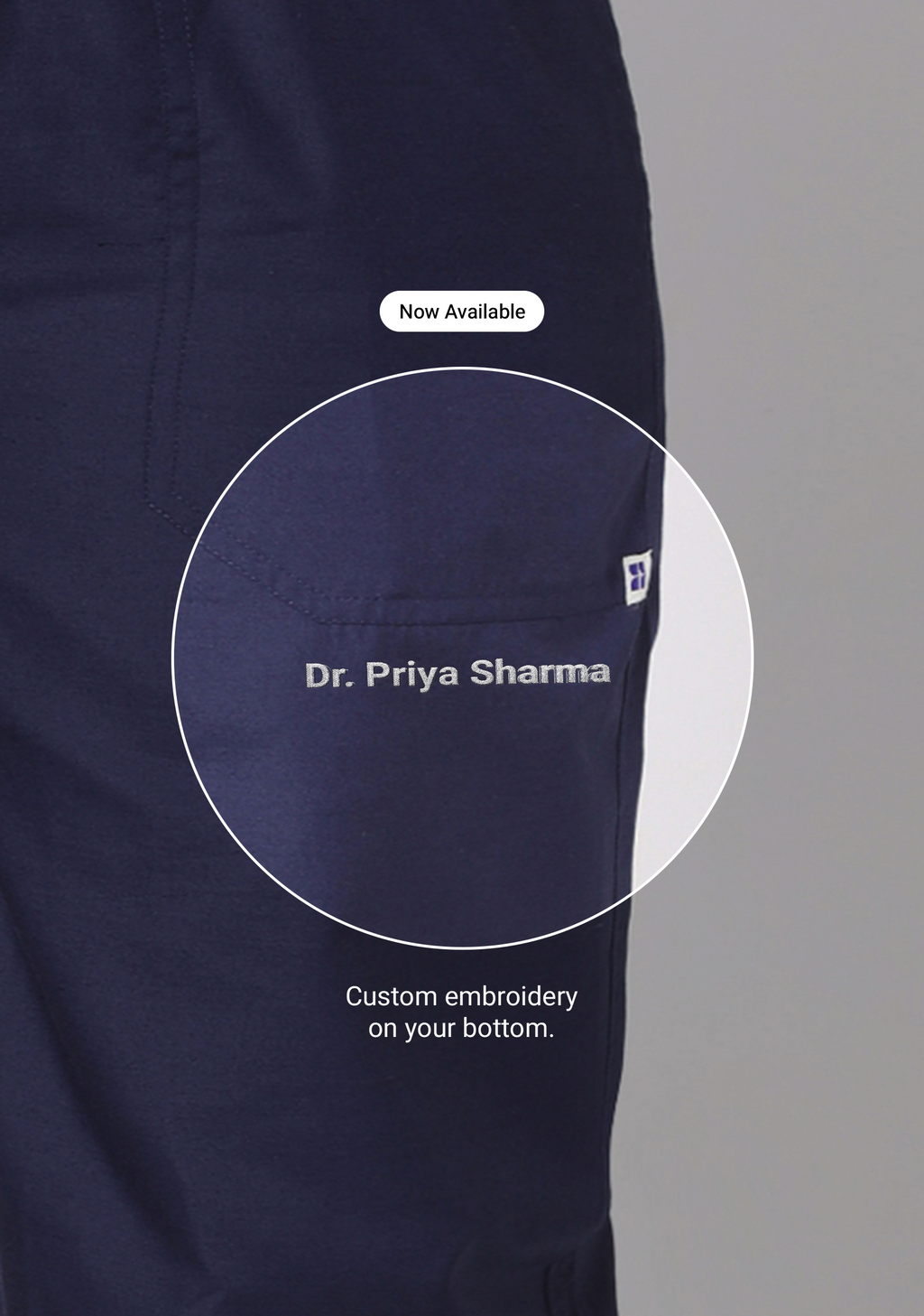 Classic Men's V-Neck (Navy) Plus Size Scrub