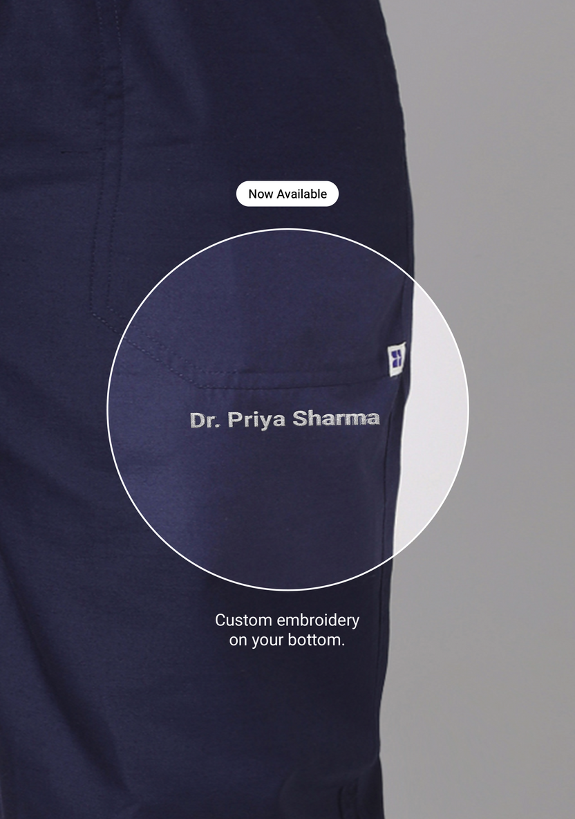 Classic Men's V-Neck (Navy) Scrub