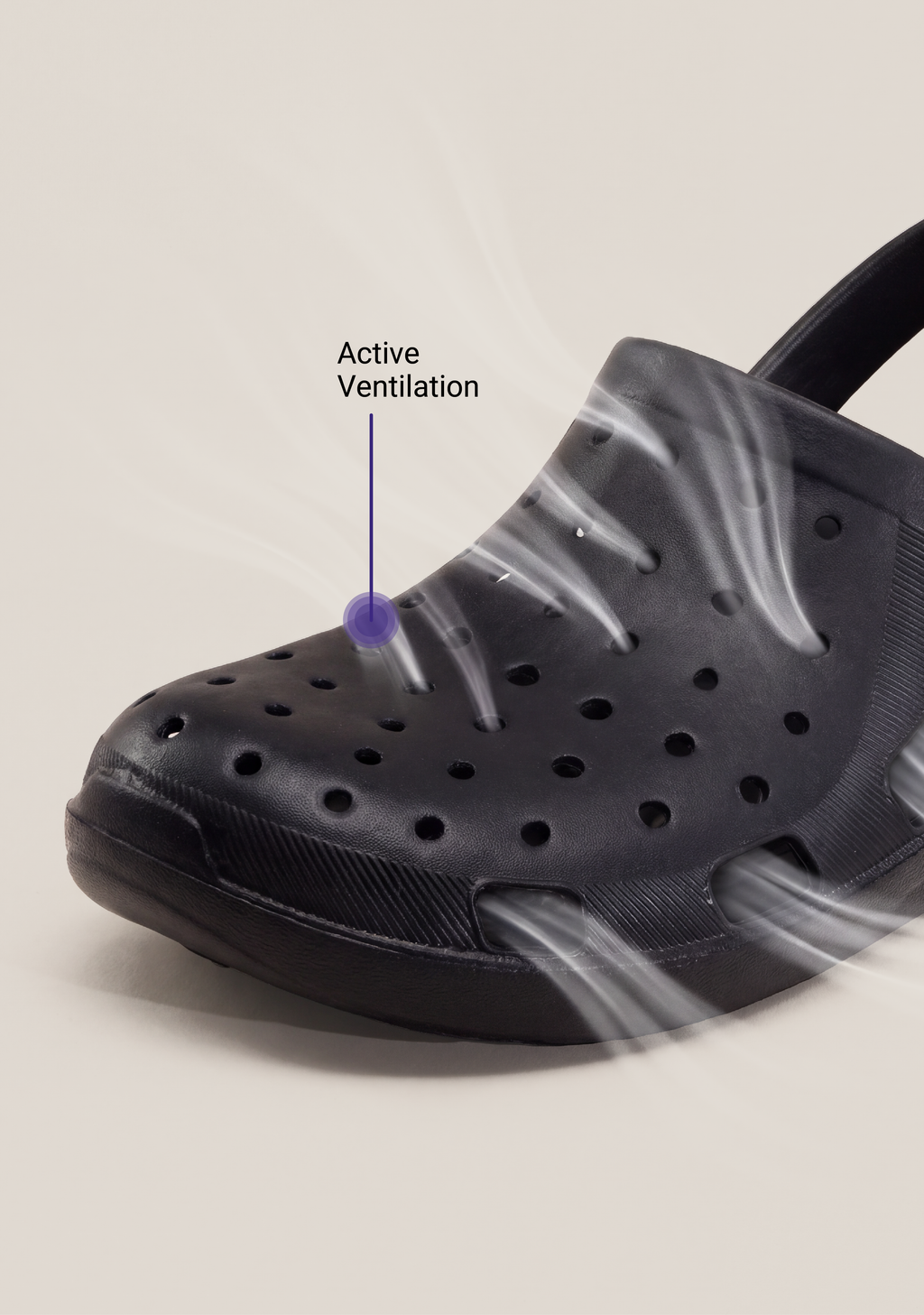 Wind Men's (Black) Clog