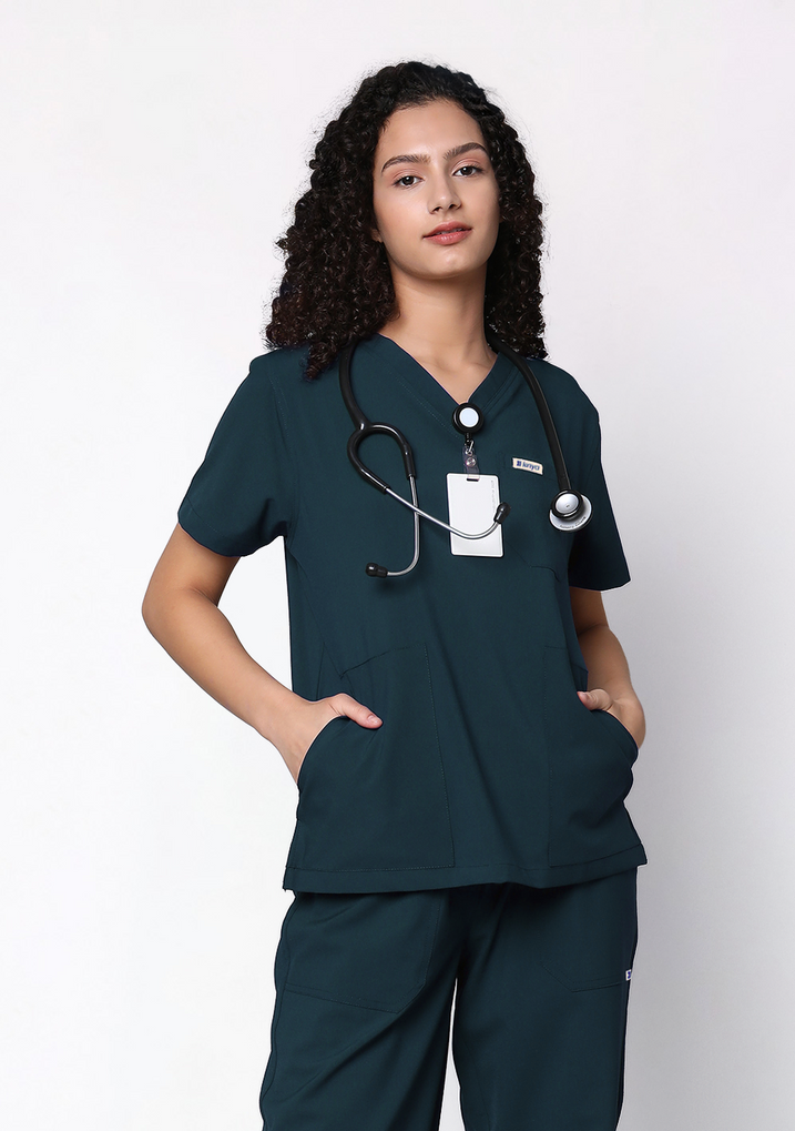ecoflex Lite Women's 3-Pocket (Forest Green) Scrub Top