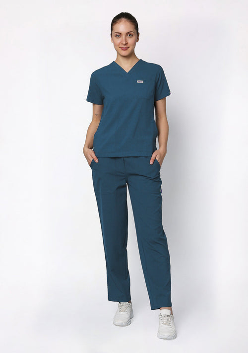 ecoflex™ Women's V-Neck (Forest Green) Scrub.