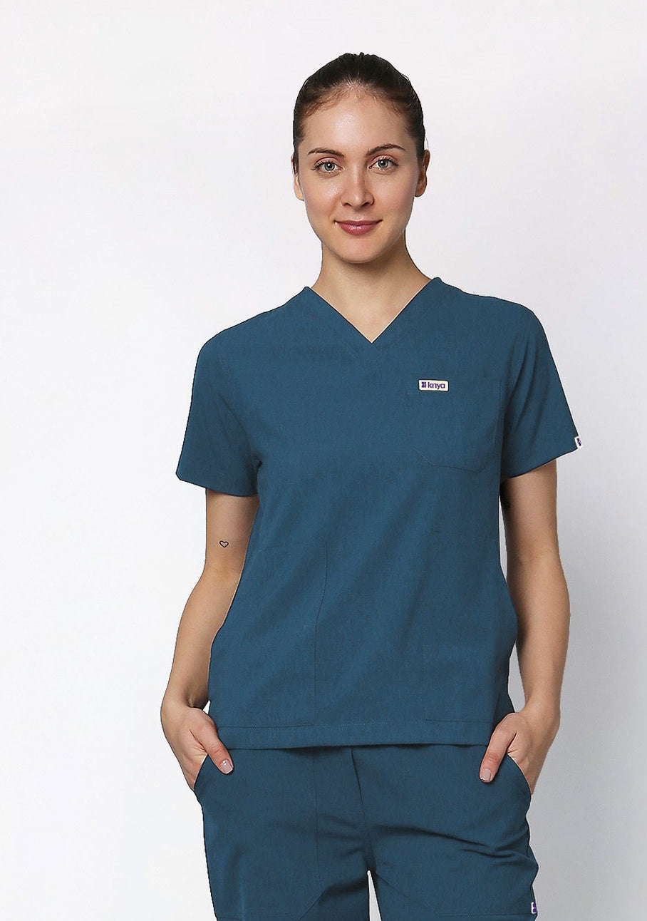 ecoflex Women's 3-Pocket (Forest green) Scrub Top