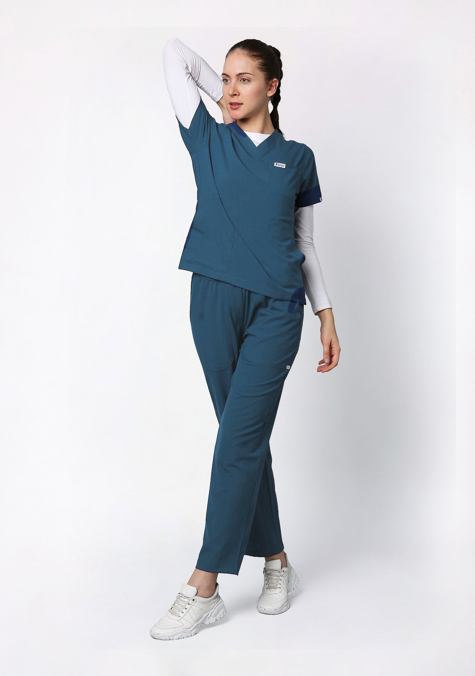 ecoflex™ Women's V-Neck (Forest Green) Scrub.