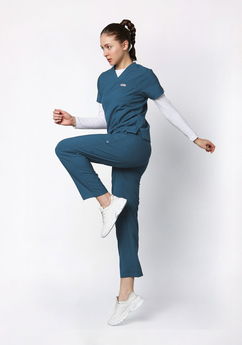 ecoflex™ Women's V-Neck (Forest Green) Scrub.