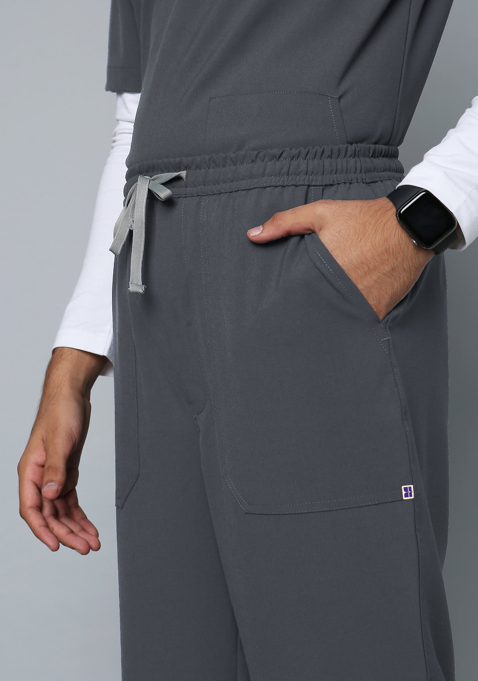 Buy Ecoflex men's 5 Pocket Active (Steel Grey) Scrub Online – Knya